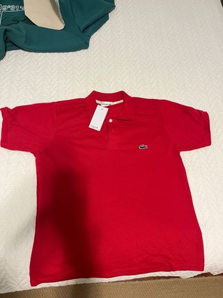 Polo Lacoste Rojo Talla L