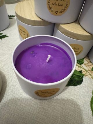 Candela profumata cera di soia 100% naturale