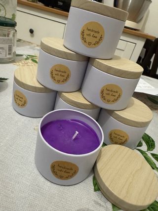 Candela profumata cera di soia 100% naturale