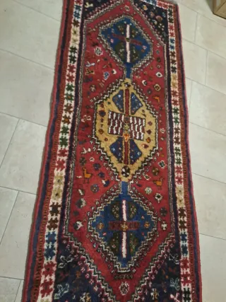 Tappeto persiano lana blu e rosso