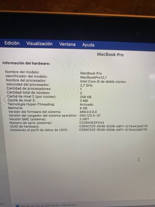 MacBook Pro A1502 SSD ampliato. Batteria nuova.