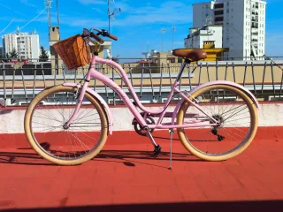 Bicicleta paseo mujer rosa