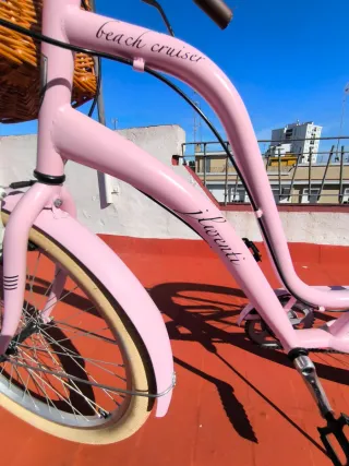 Bicicleta paseo mujer rosa