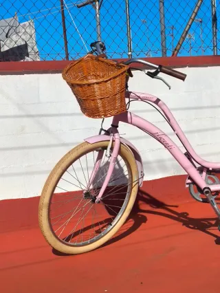 Bicicleta paseo mujer rosa