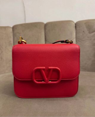 Bandolera Valentino Garavani Cuero Roja