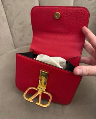 Bandolera Valentino Garavani Cuero Roja