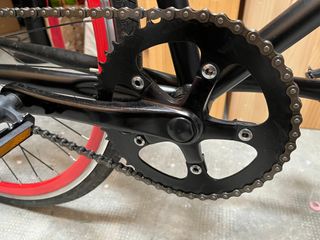 Bicicleta Fixie Moma Negra y Roja