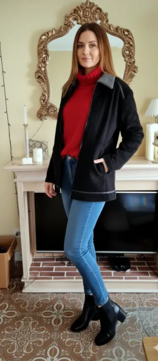 Cazadora DRA TEX negra y gris