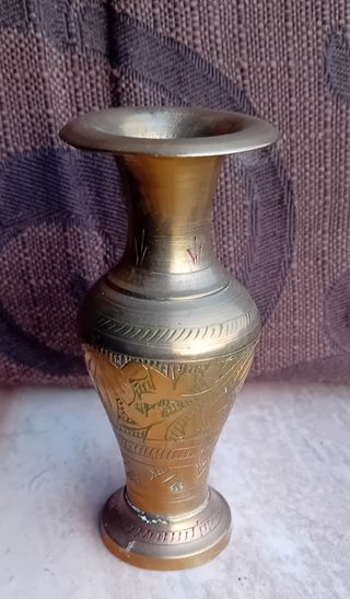 Portacandele, vasetti, e brocca in ottone vintage