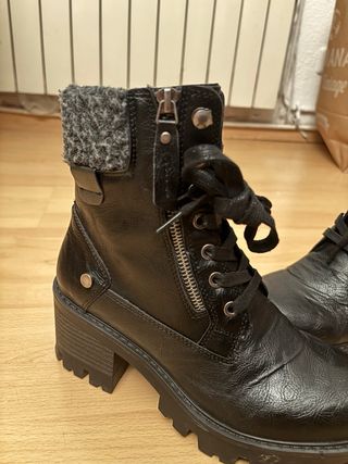 Botines negros mujer con cremallera