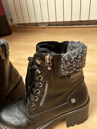 Botines negros mujer con cremallera