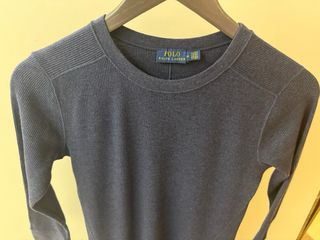 Vestido Polo Ralph Lauren Azul Punto Canalé