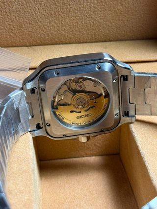 Seiko Mod Santos 38mm Oro y Plata