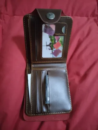 Cartera de piel hombre Bailini Marrón