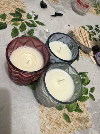 Set 3 Candele Vetro Profumate 100& naturali