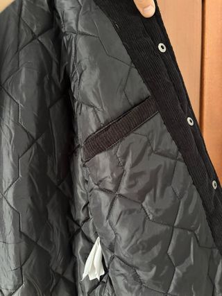 Giubbotto nero in velluto a coste