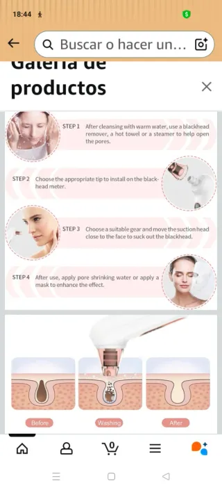 Succionador de poros Aeplny oro/blanco