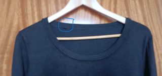 Jersey Negro H&M Talla L Viscosa Botones Puños