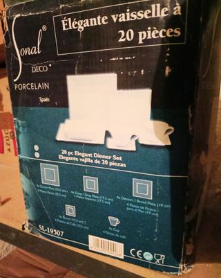 Vajilla Sonal Porcelain 20 piezas