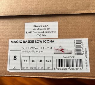 Zapatillas Diadora Magic basket Low Talla 42 Piel