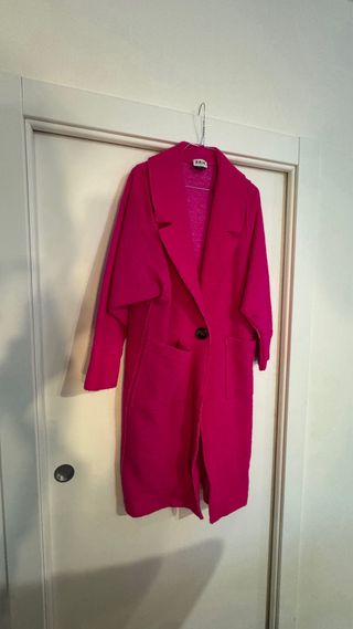 Cappotto Lana Fucsia Taglia Unica