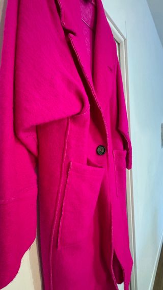 Cappotto Lana Fucsia Taglia Unica
