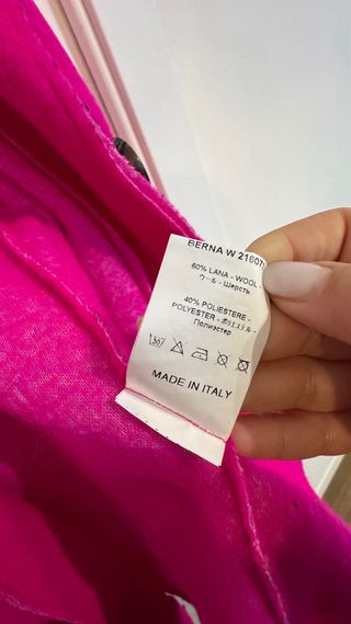 Cappotto Lana Fucsia Taglia Unica