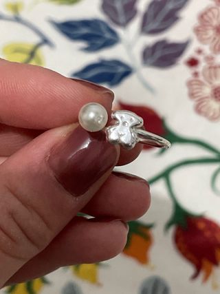 Anillo Plata Ley Oso Perla