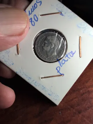 50 céntimos Alfonso XII plata 1880