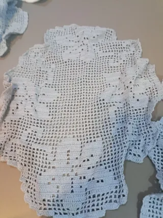 Coppia centrini uncinetto fatti a mano