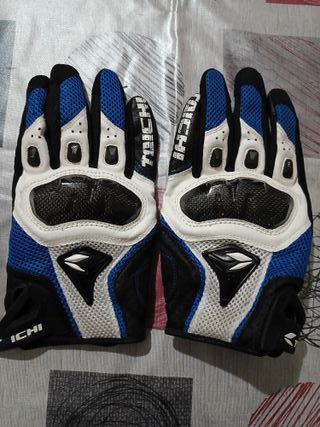 Guantes Moto TAICHI Azul y Blanco