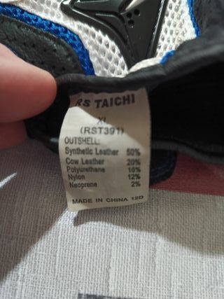 Guantes Moto TAICHI Azul y Blanco