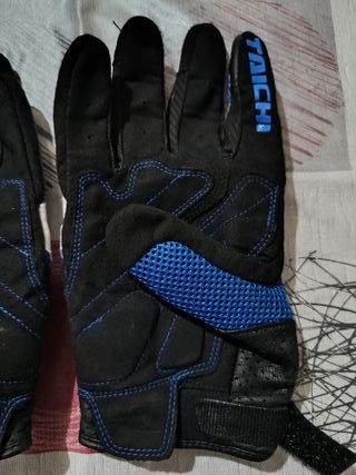Guantes Moto TAICHI Azul y Blanco