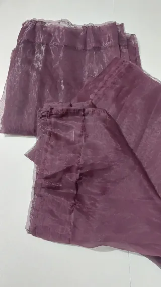 Coppia Tende Ikea Viola Trasparenti 140x300