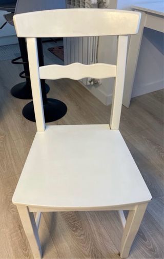 Silla madera blanca Ingolf Ikea