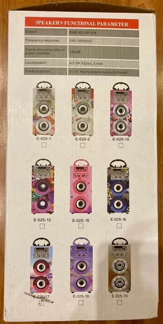 Altavoz Karaoke Dynasonic E-025 Bluetooth USB