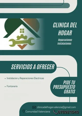 Servicio de electricidad y fontanería