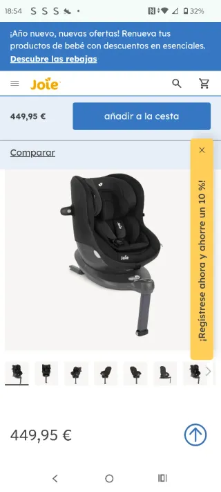 Silla coche Joie Spin 360
