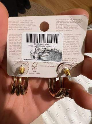 Pendientes dorados Parfois
