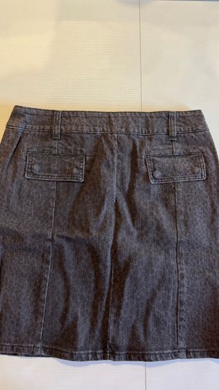 Minigonna fantasia pitonata nera/grigia