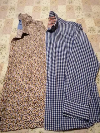 Camisas: 1 estampada y 1 cuadros