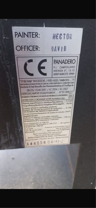 Chimenea moderna metal y cristal