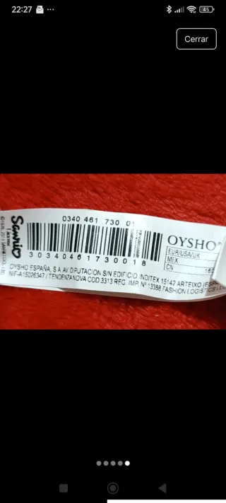 Pantalón pijama Oysho Hello Kitty T XS