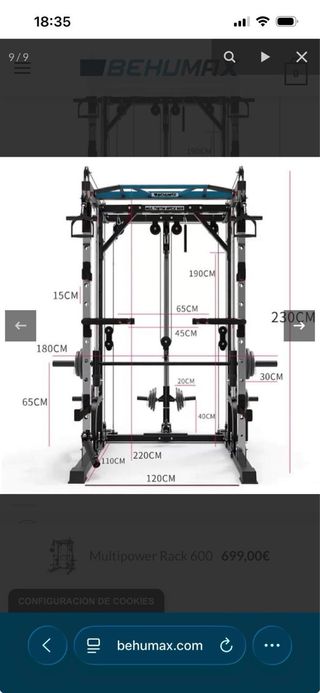 Jaula de potencia multifuncional Raw 600