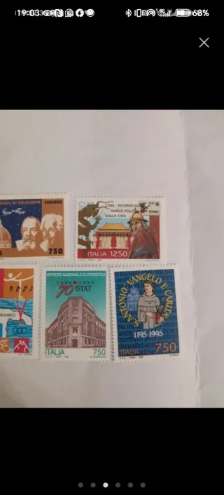 Lotto 5 francobolli 95/96 nuovi