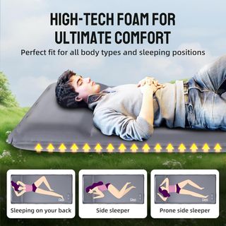 COLCHONETA CAMPING AUTOINFLABLE CON BOMBA AIRE POR