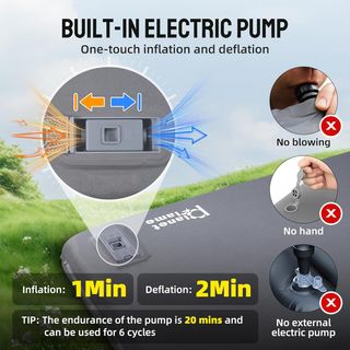 COLCHONETA CAMPING AUTOINFLABLE CON BOMBA AIRE POR