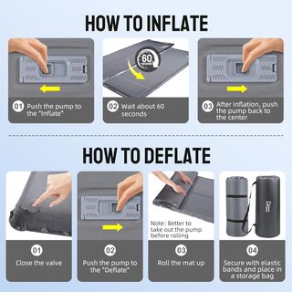 COLCHONETA CAMPING AUTOINFLABLE CON BOMBA AIRE POR