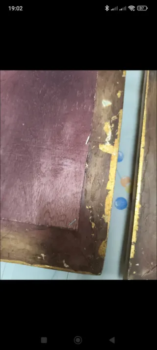 2 Cuadros Antiguos Madera y Marmolina