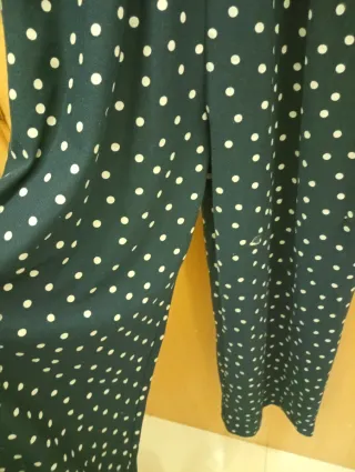 Mono largo azul con lunares